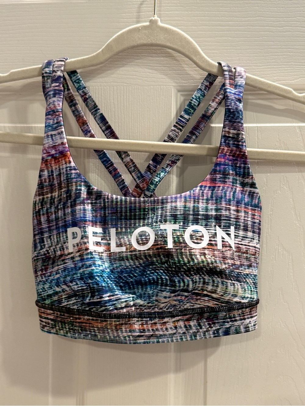 Lululemon x Peloton Energy Sports Bra | Size 6 | Multicolor Strappy Back - Picture 2 of 8